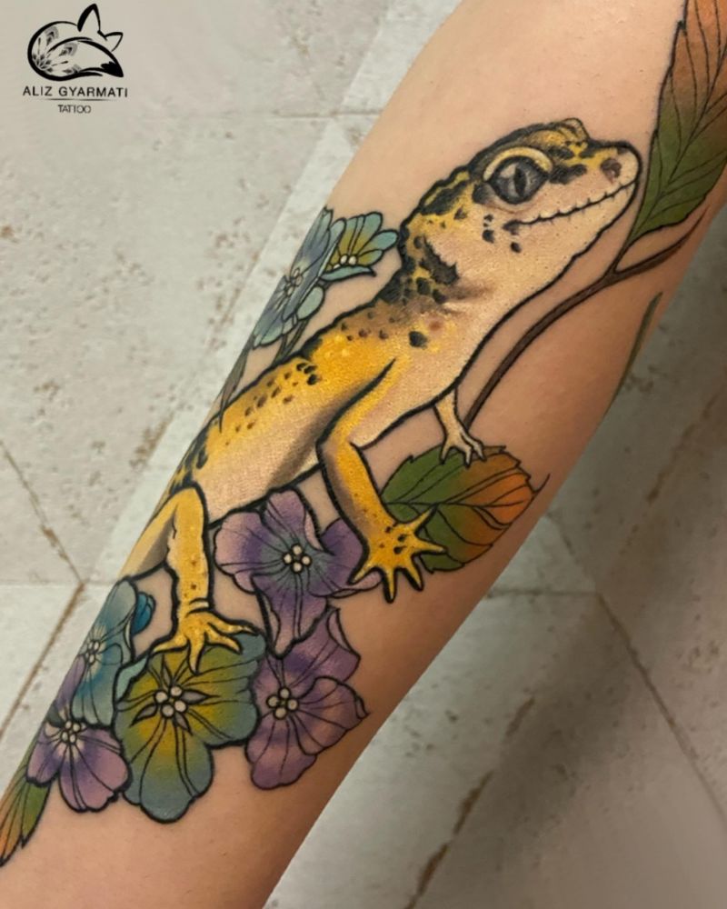 30 Exciting Gecko Tattoos You Must Love