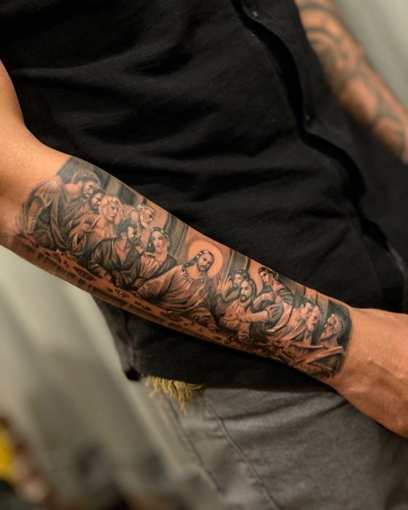 30 Unique Last Supper Tattoos You Can Copy