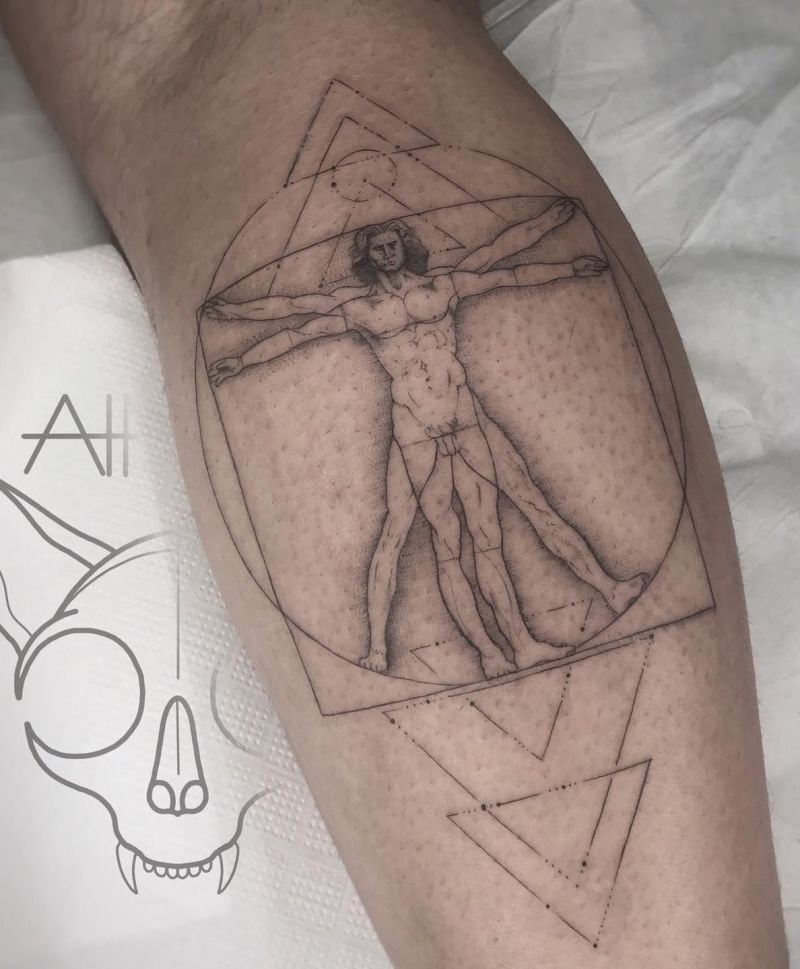 30 Great Leonardo Da Vinci Tattoos You Will Love