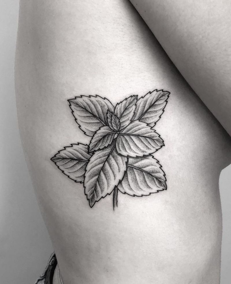 30 Pretty Mint Tattoos You Can Copy