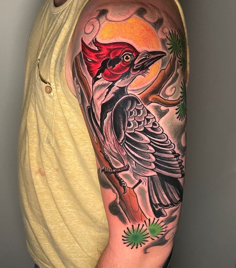 30 Pretty Woodpecker Tattoos You Must Love