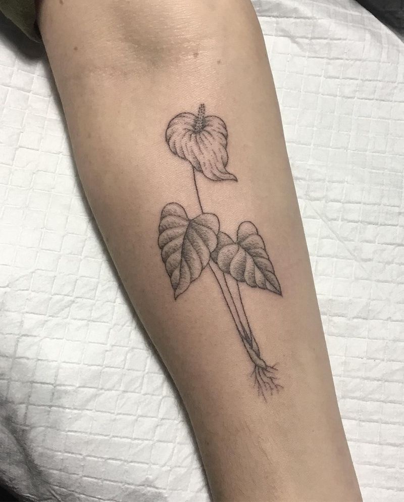 30 Pretty Anthurium Tattoos You Must Love