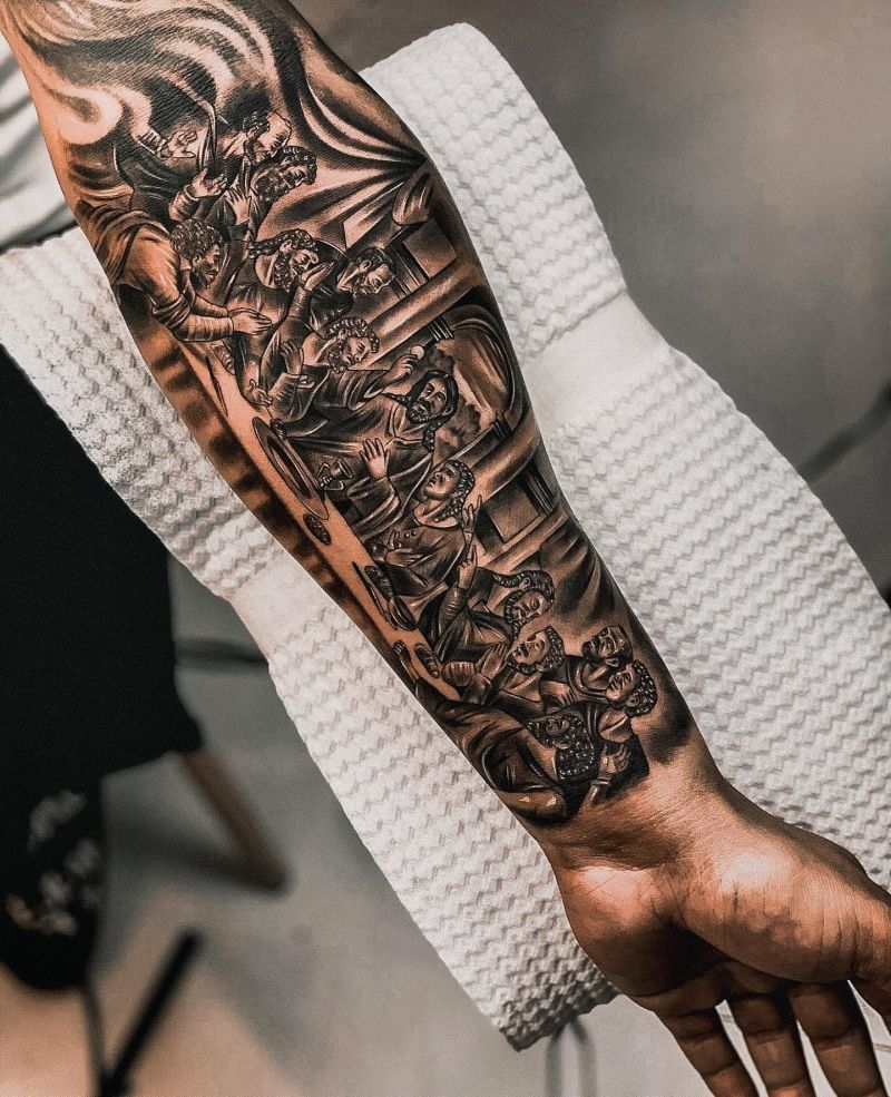 30 Unique Last Supper Tattoos You Can Copy