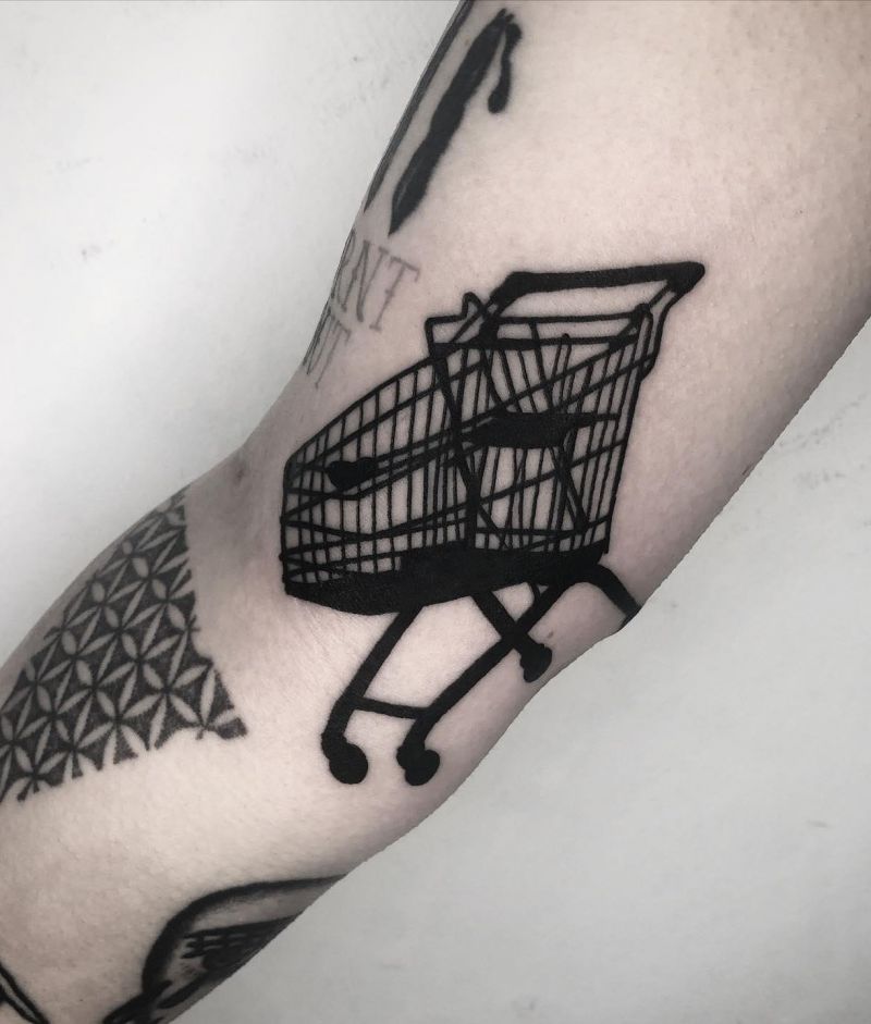 30 Unique Shopping Cart Tattoos You Can Copy