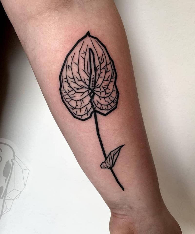 30 Pretty Anthurium Tattoos You Must Love