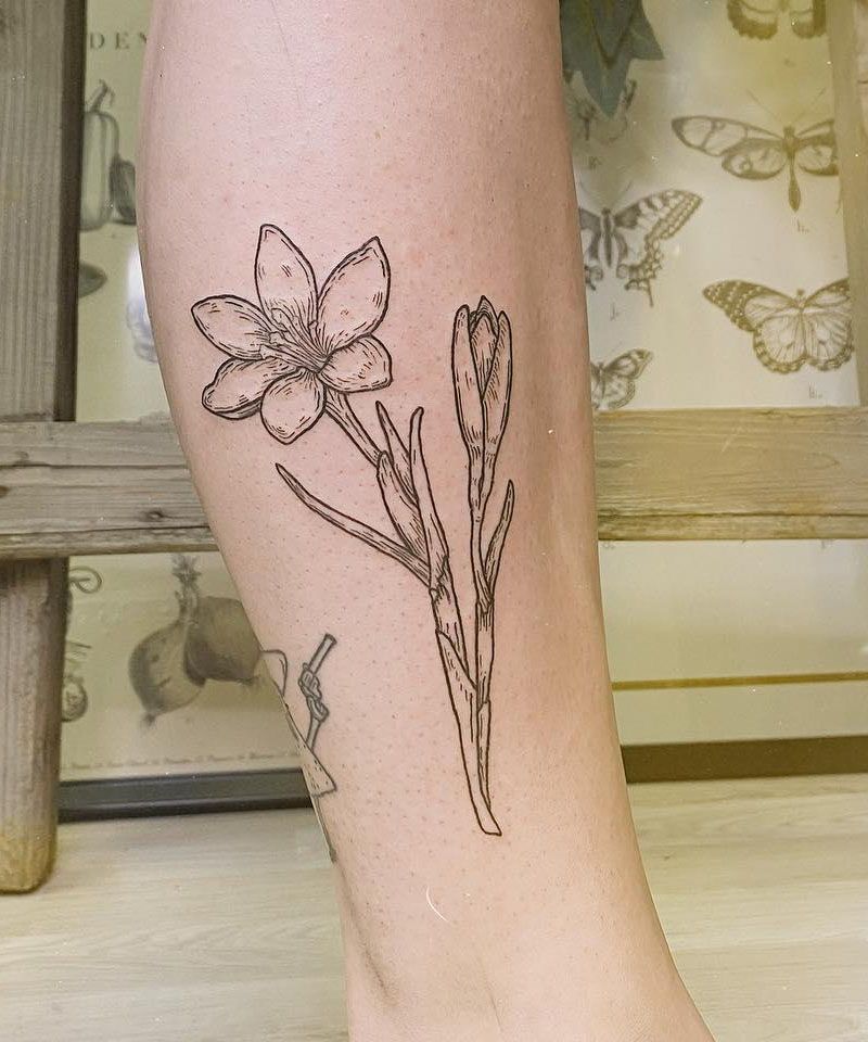 30 Pretty Crocus Tattoos You Must Love