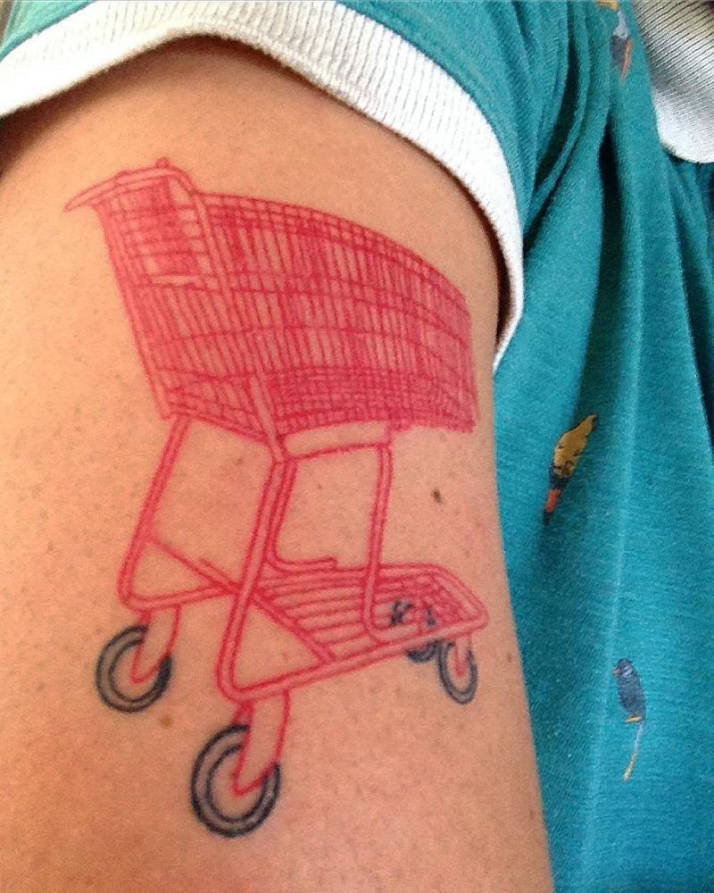 30 Unique Shopping Cart Tattoos You Can Copy
