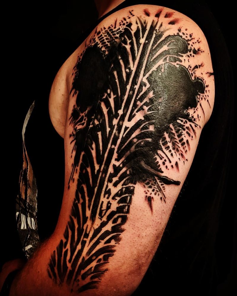 30 Unique Tire Tattoos You Must Love