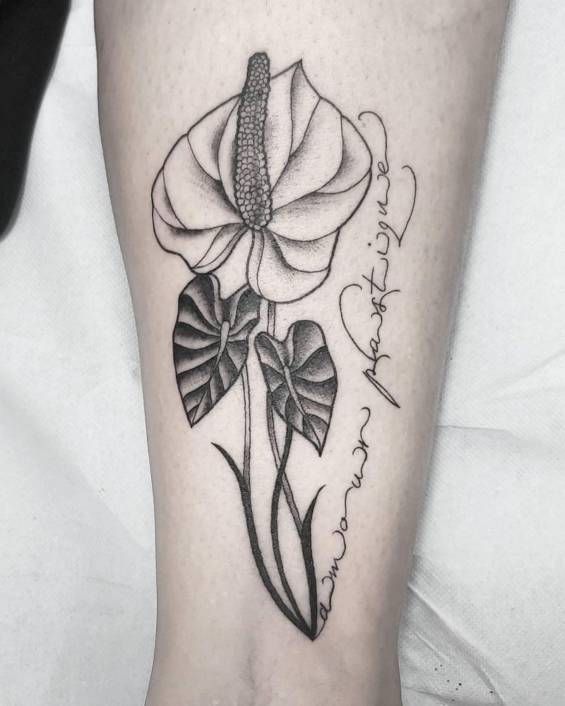 30 Pretty Anthurium Tattoos You Must Love