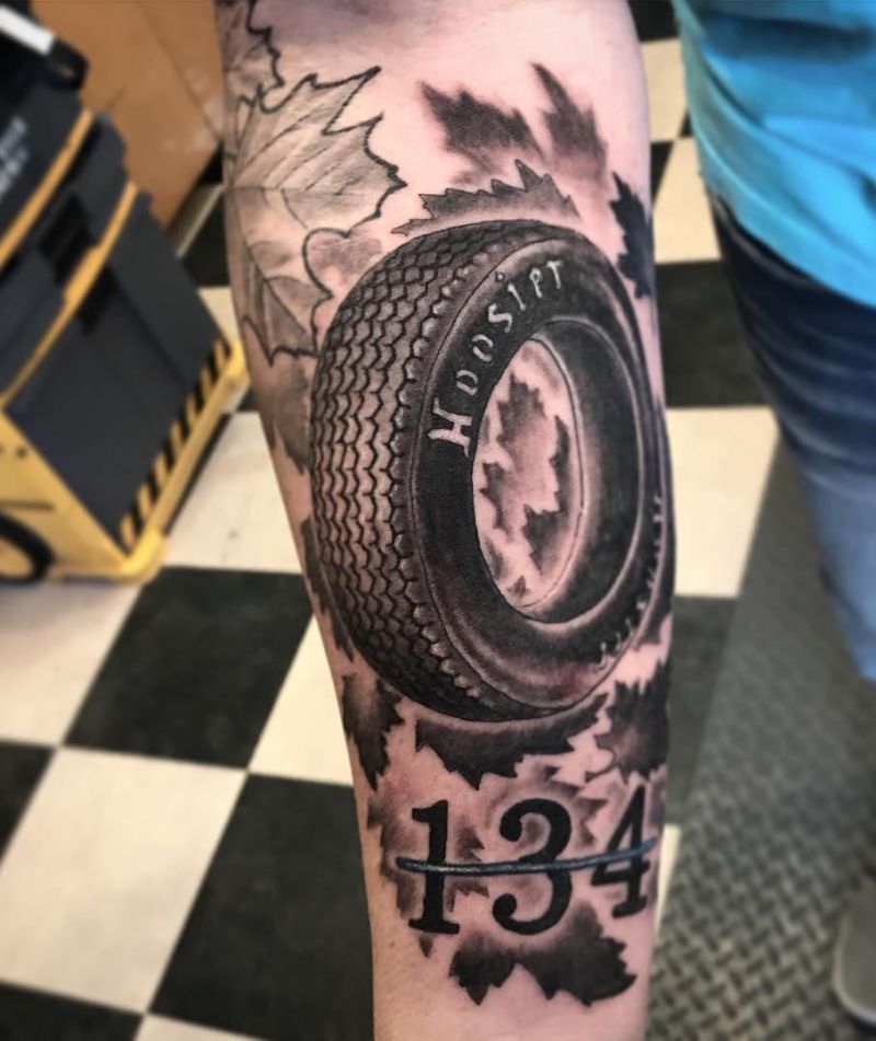 30 Unique Tire Tattoos You Must Love