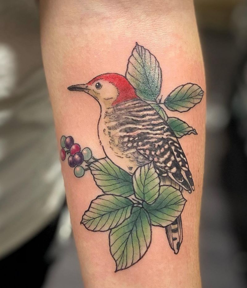 30 Pretty Woodpecker Tattoos You Must Love