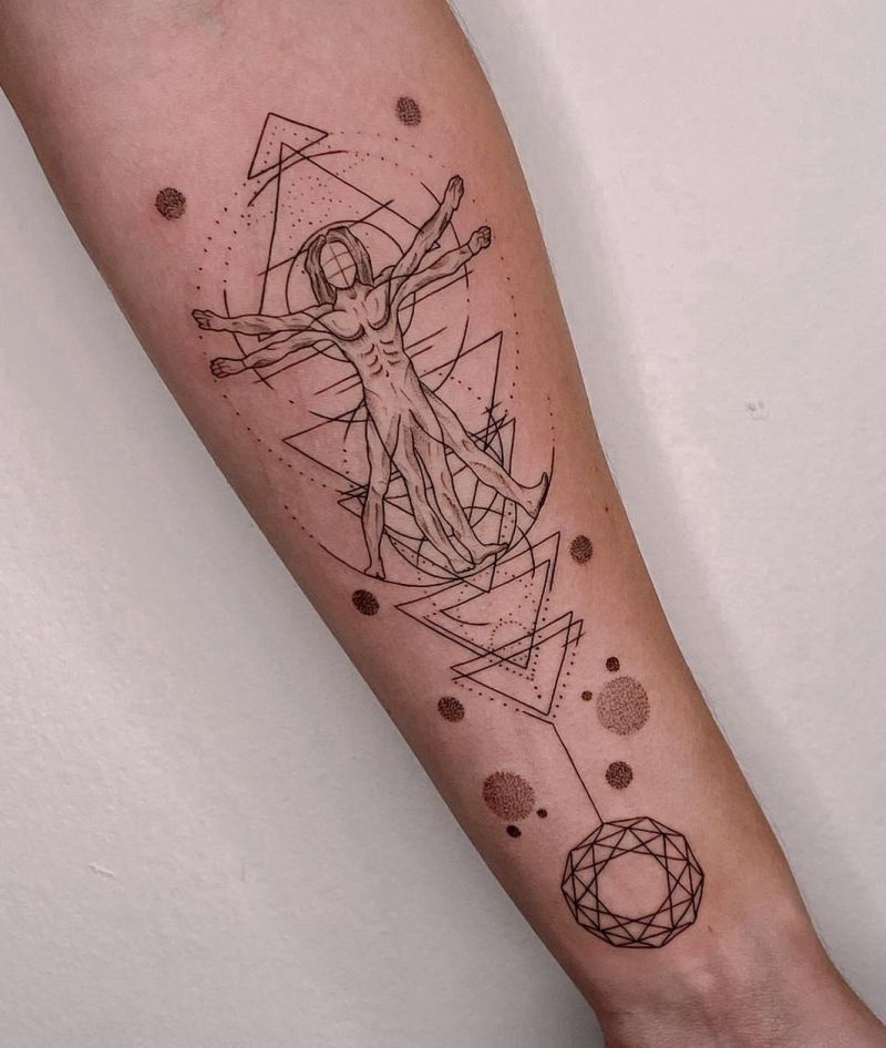 30 Great Leonardo Da Vinci Tattoos You Will Love