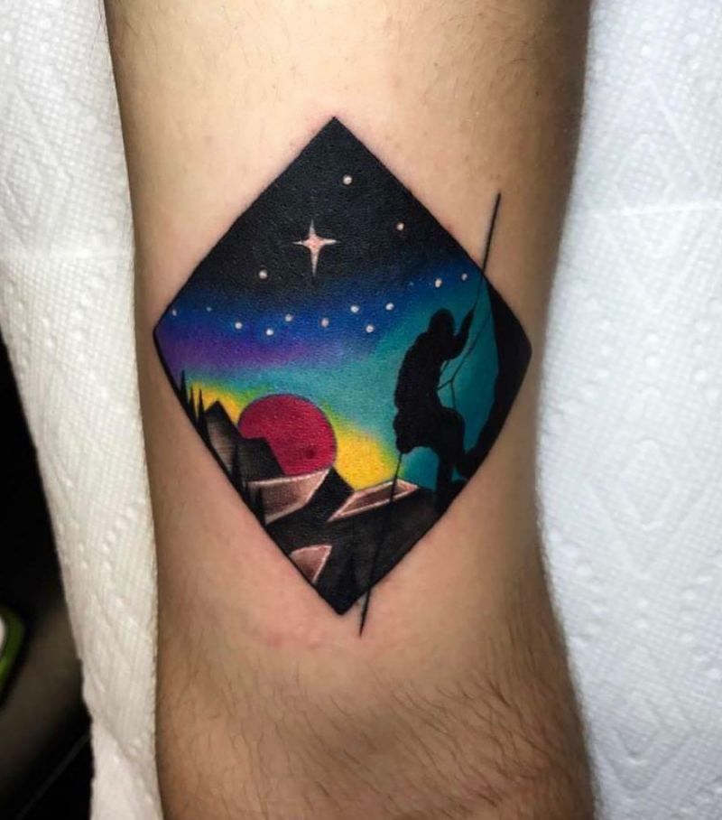 30 Unique Rock Climbing Tattoos You Can Copy