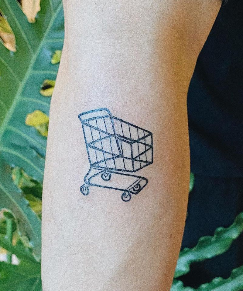 30 Unique Shopping Cart Tattoos You Can Copy