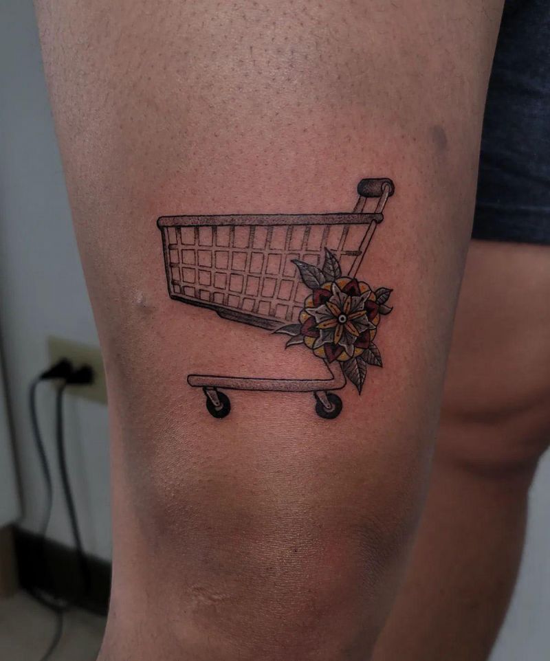 30 Unique Shopping Cart Tattoos You Can Copy