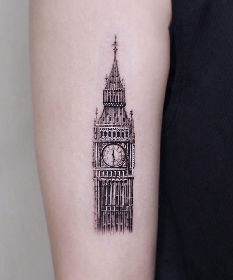 30 Unique Big Ben Tattoos Give You Inspiration