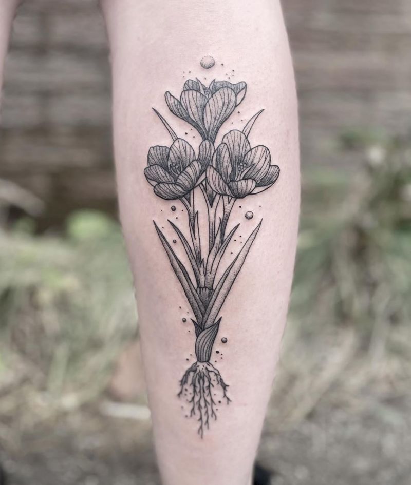 30 Pretty Crocus Tattoos You Must Love