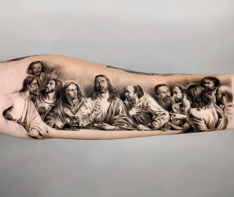 30 Unique Last Supper Tattoos You Can Copy