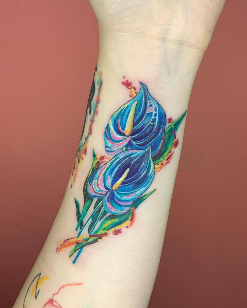 30 Pretty Anthurium Tattoos You Must Love