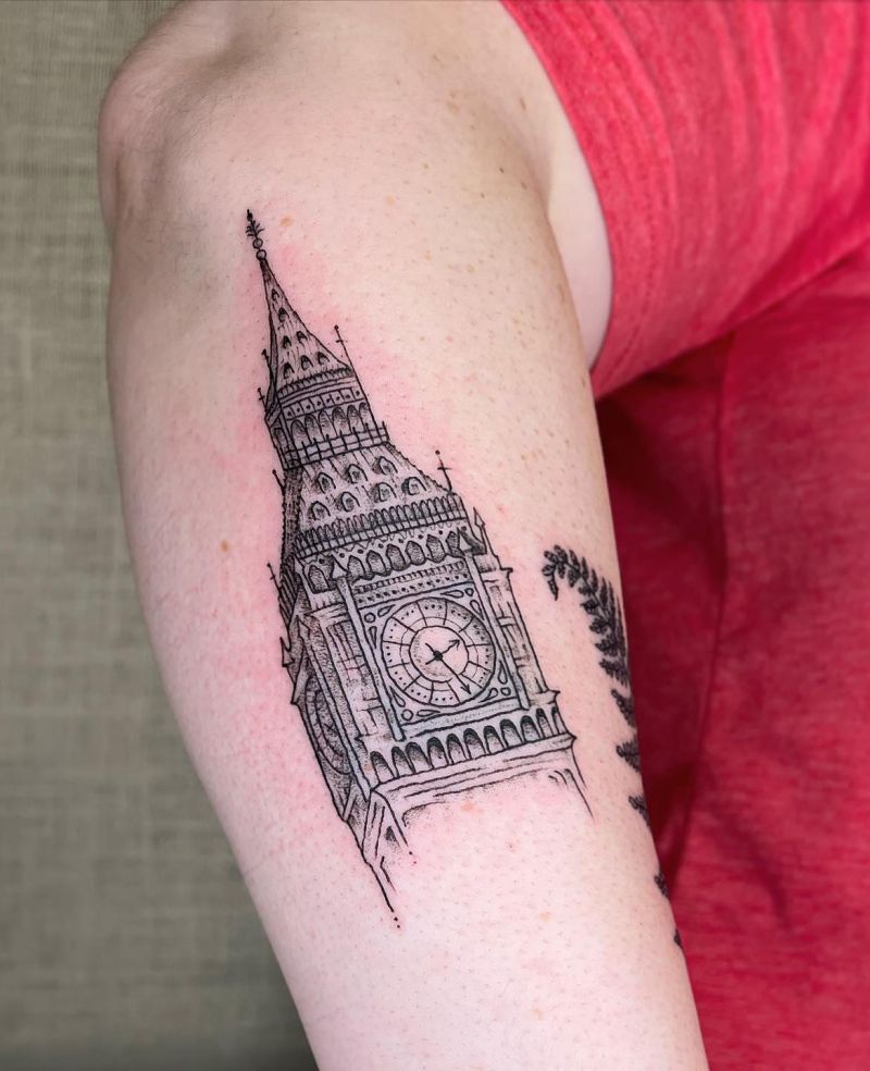 30 Unique Big Ben Tattoos Give You Inspiration