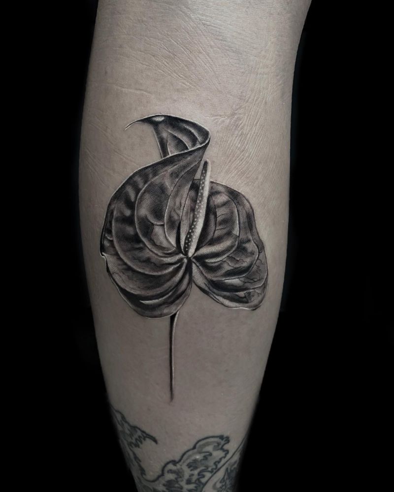 30 Pretty Anthurium Tattoos You Must Love