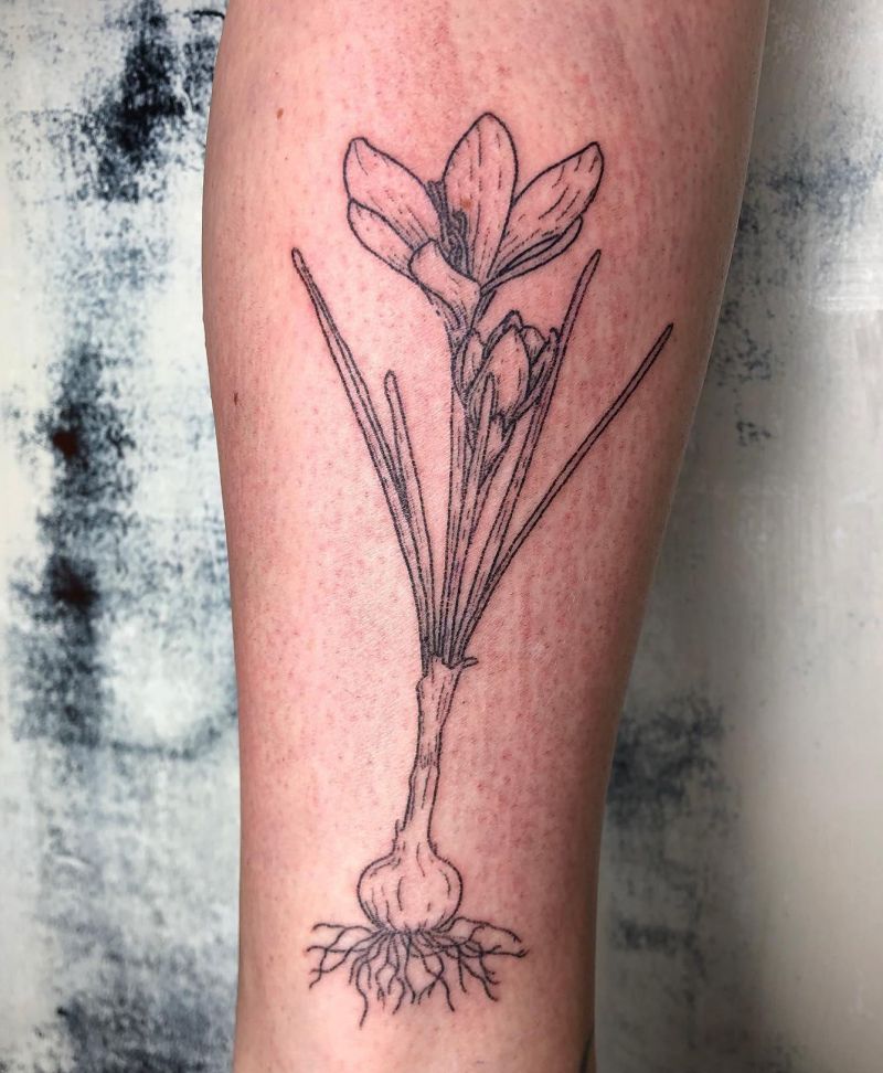 30 Pretty Crocus Tattoos You Must Love