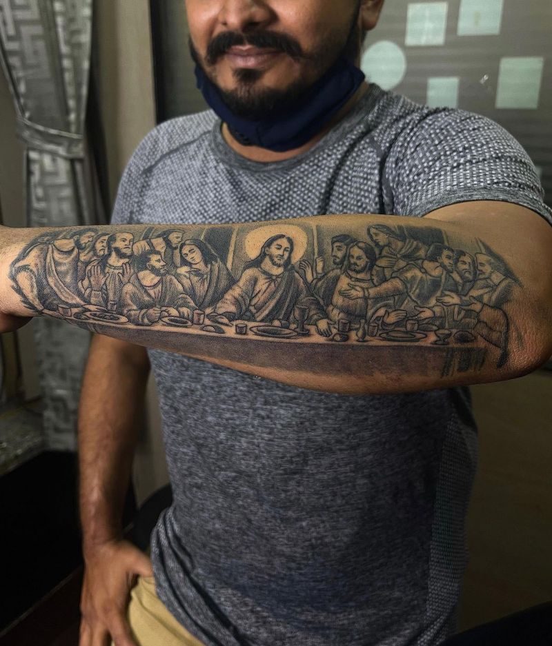 30 Unique Last Supper Tattoos You Can Copy