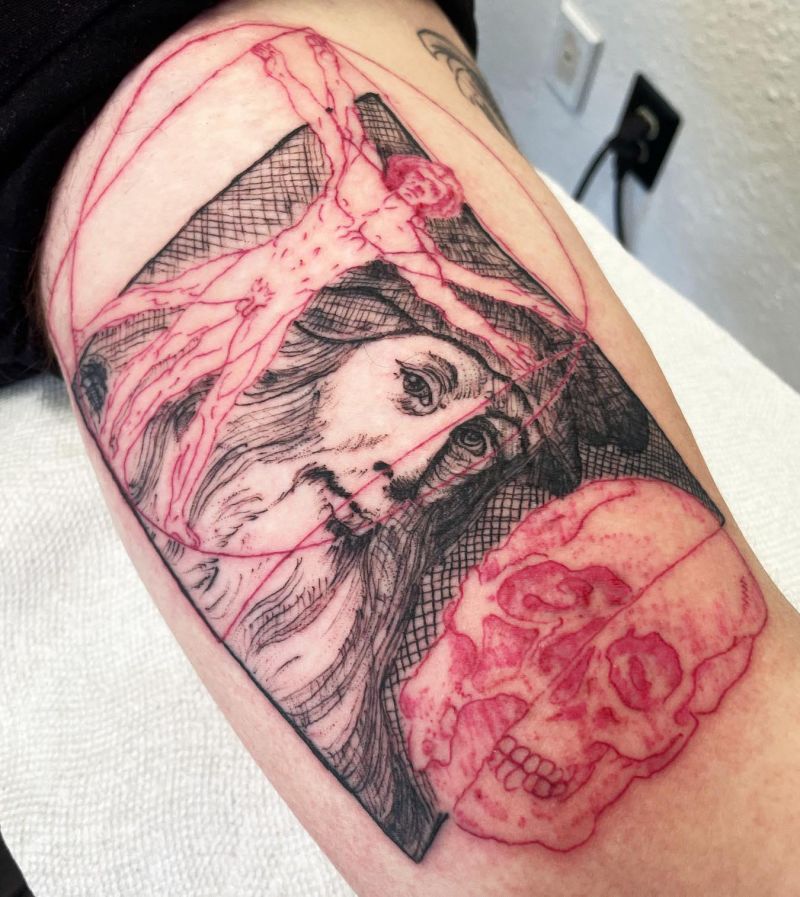 30 Great Leonardo Da Vinci Tattoos You Will Love