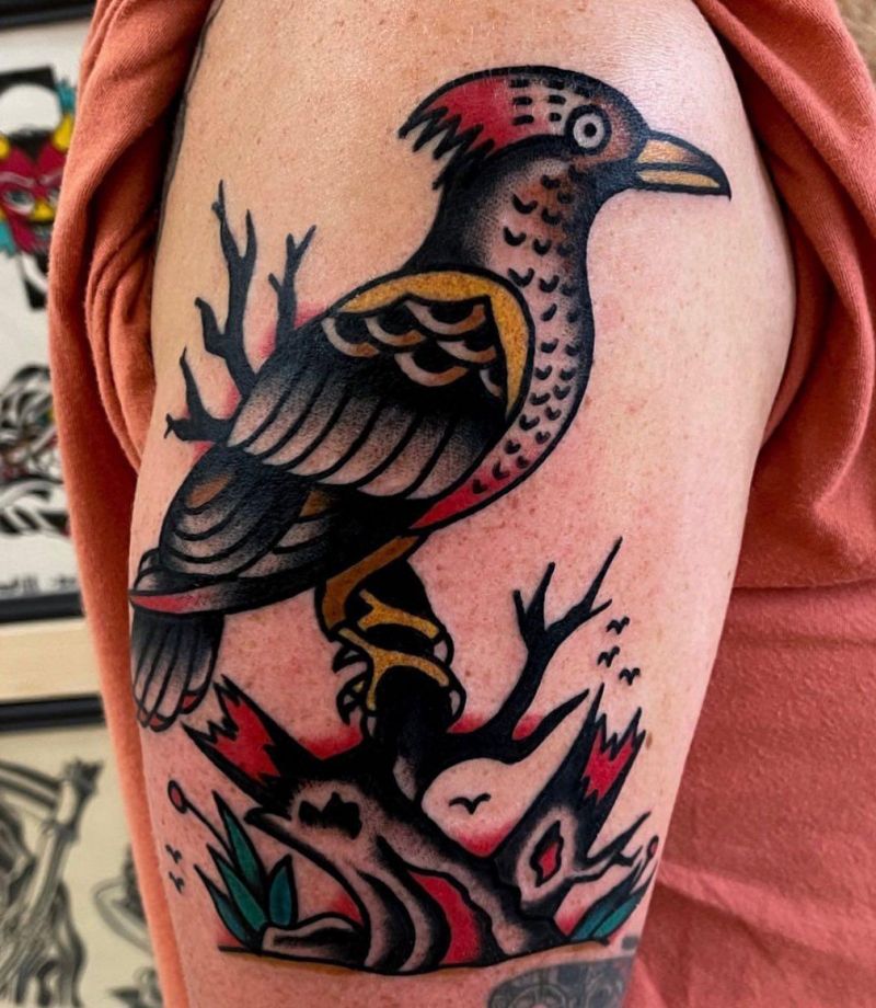 30 Pretty Woodpecker Tattoos You Must Love