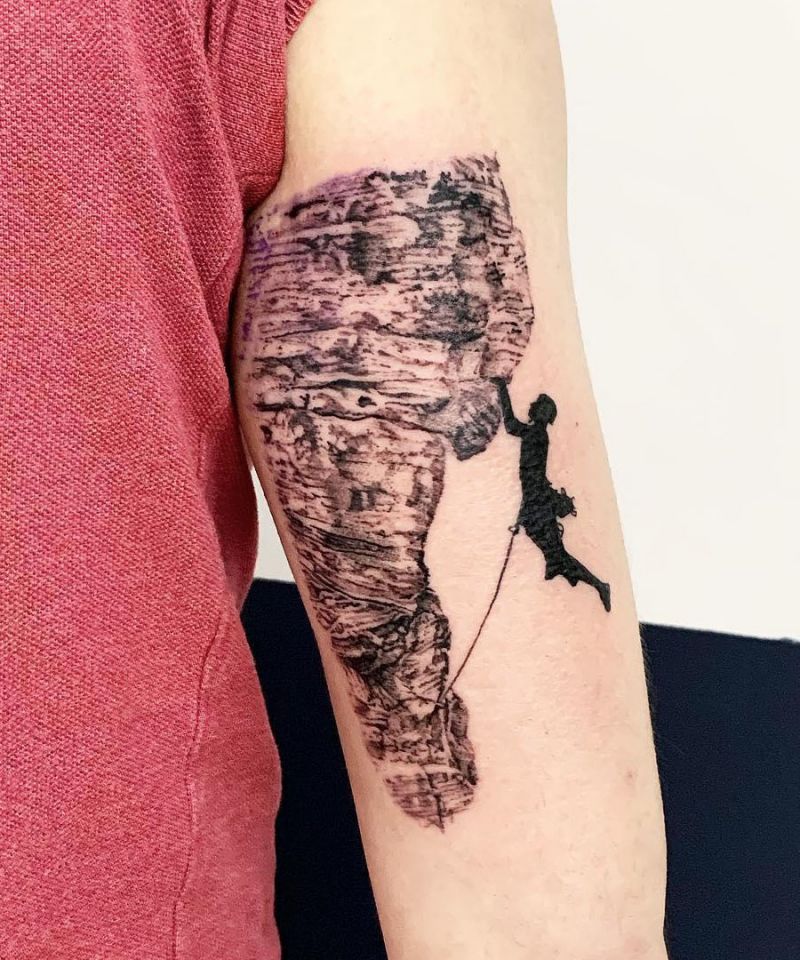 30 Unique Rock Climbing Tattoos You Can Copy