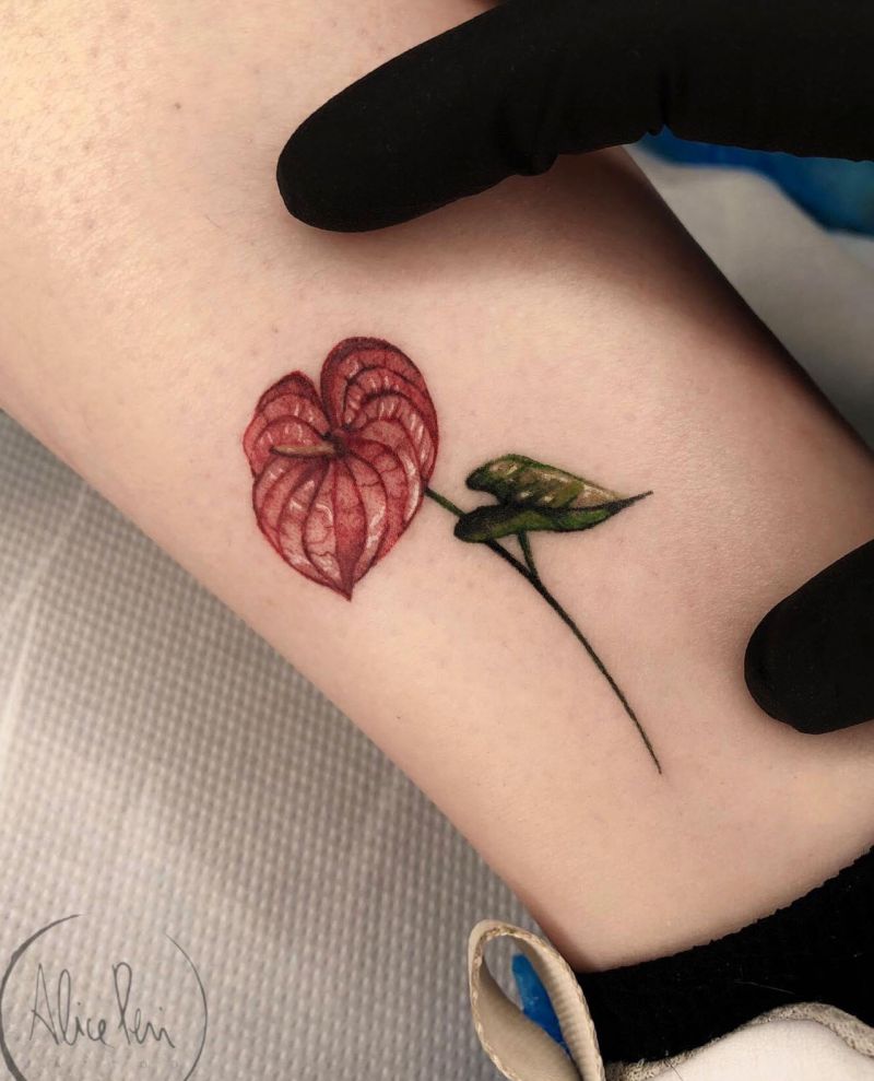 30 Pretty Anthurium Tattoos You Must Love