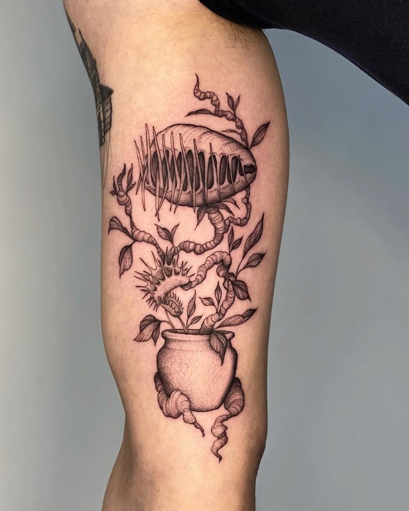 30 Unique Venus Flytrap Tattoos You Must Love