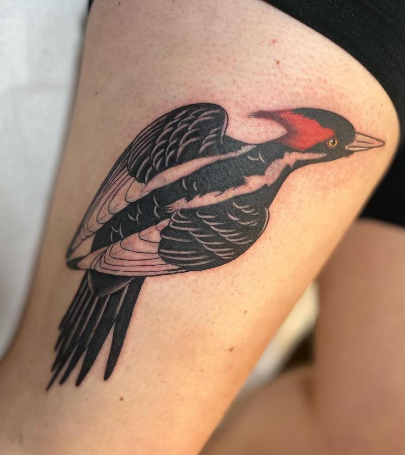 30 Pretty Woodpecker Tattoos You Must Love