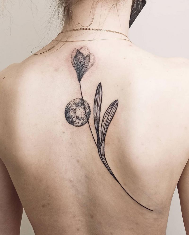 30 Pretty Crocus Tattoos You Must Love