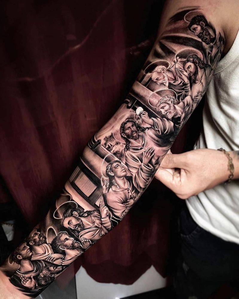 30 Unique Last Supper Tattoos You Can Copy