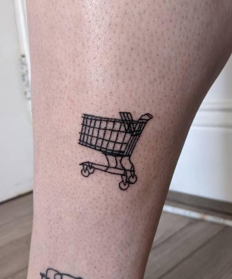 30 Unique Shopping Cart Tattoos You Can Copy