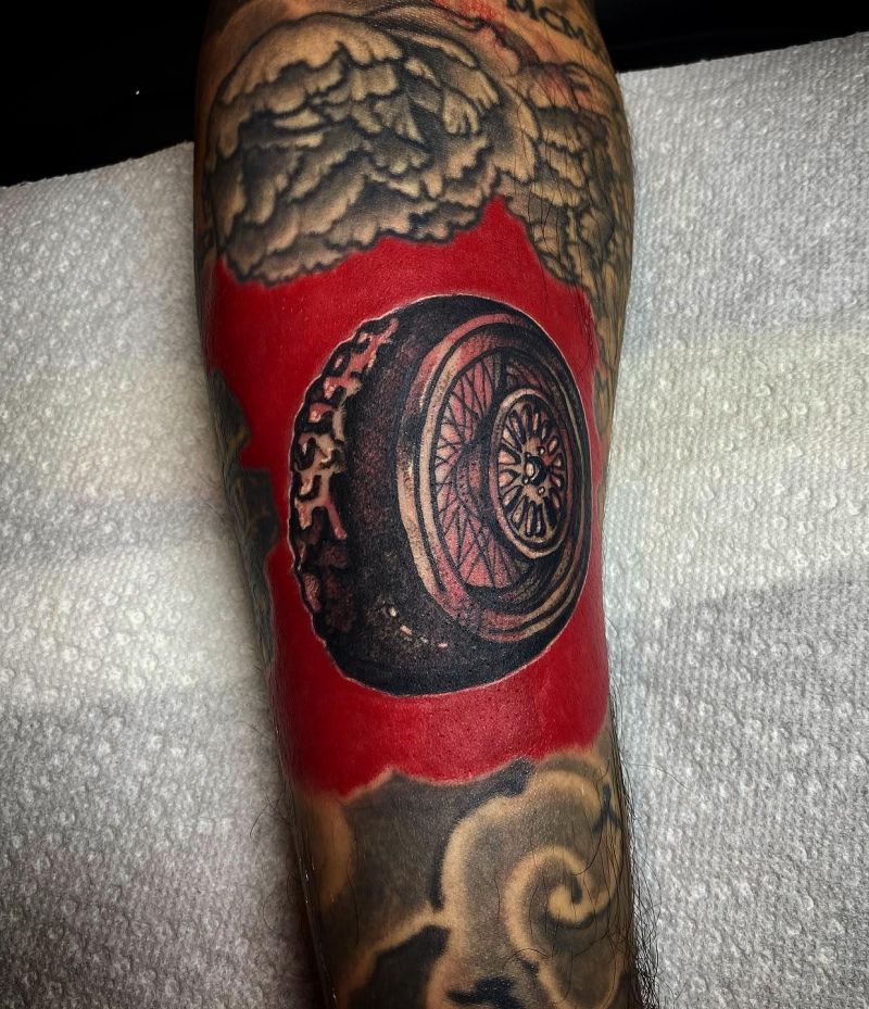 30 Unique Tire Tattoos You Must Love