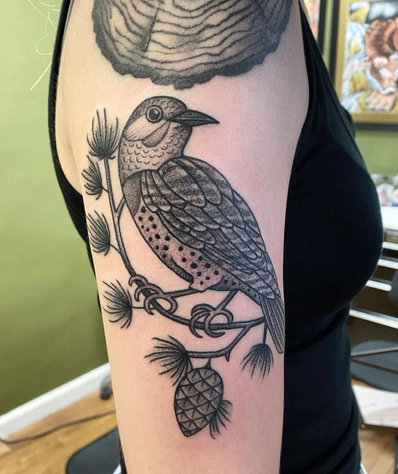 30 Pretty Woodpecker Tattoos You Must Love