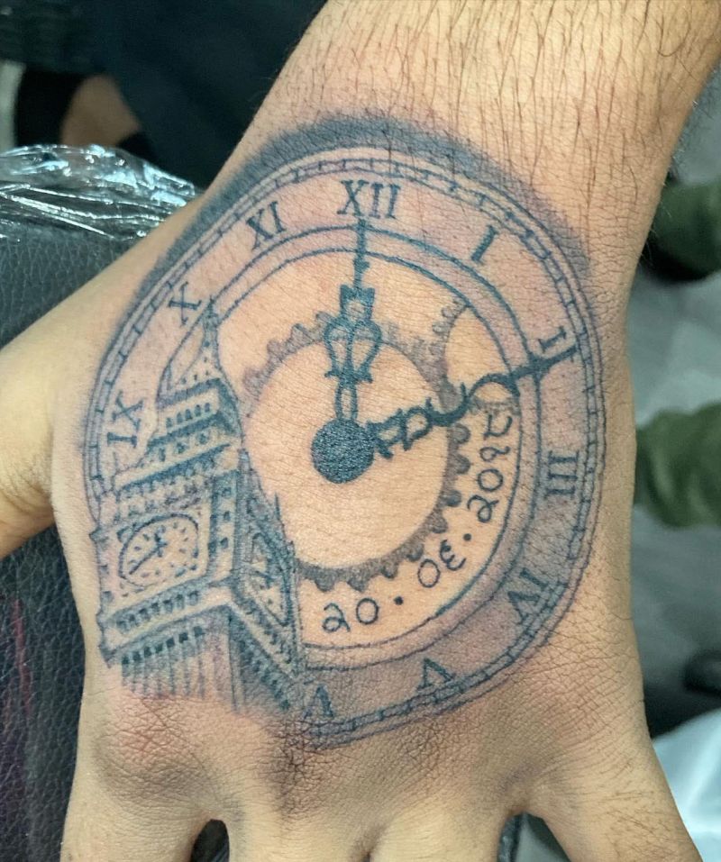 30 Unique Big Ben Tattoos Give You Inspiration