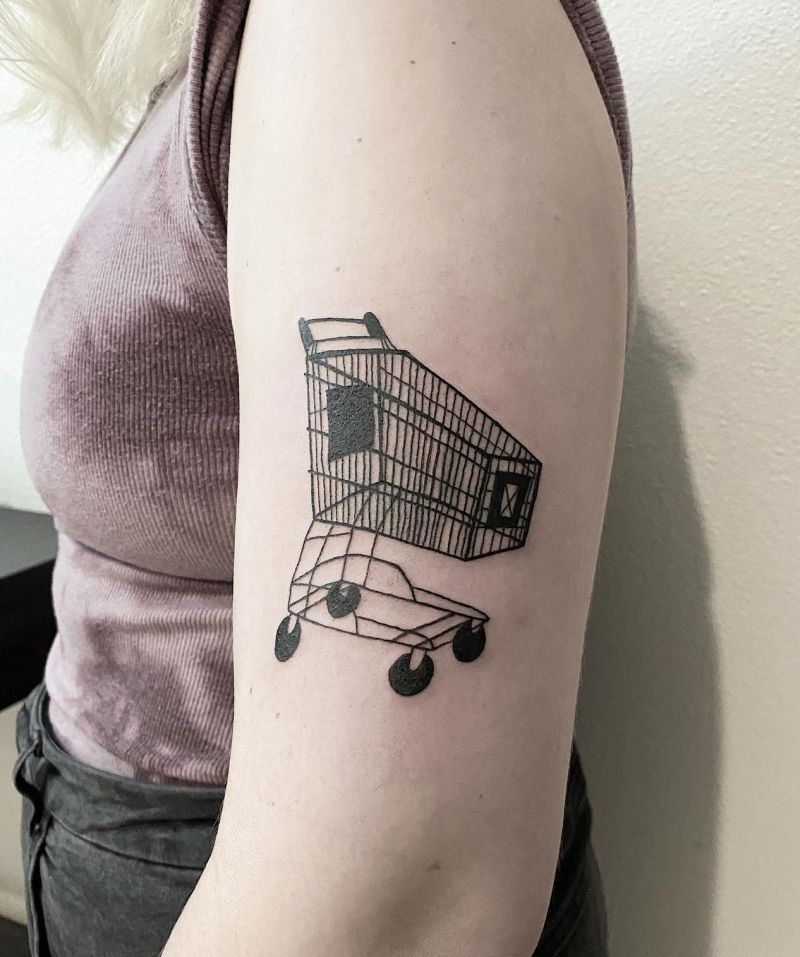 30 Unique Shopping Cart Tattoos You Can Copy
