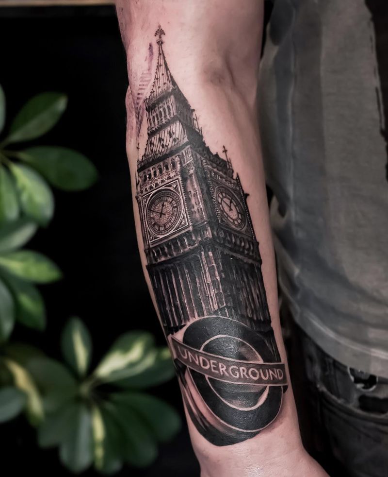 30 Unique Big Ben Tattoos Give You Inspiration