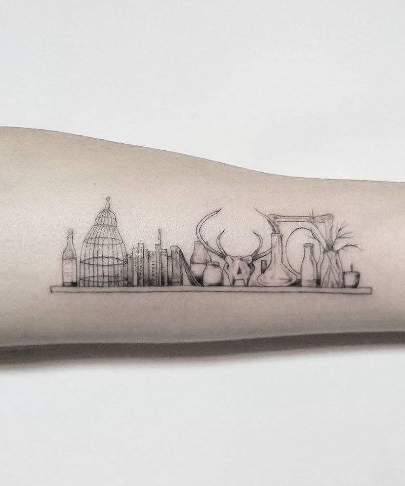 16 Unique Bookshelf Tattoos Give You Inspiration