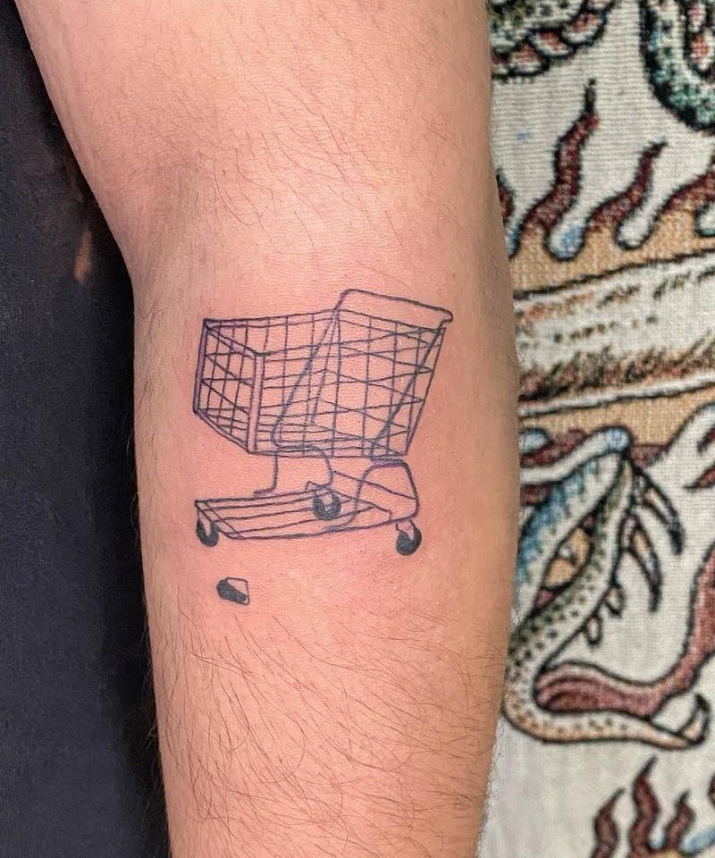 30 Unique Shopping Cart Tattoos You Can Copy