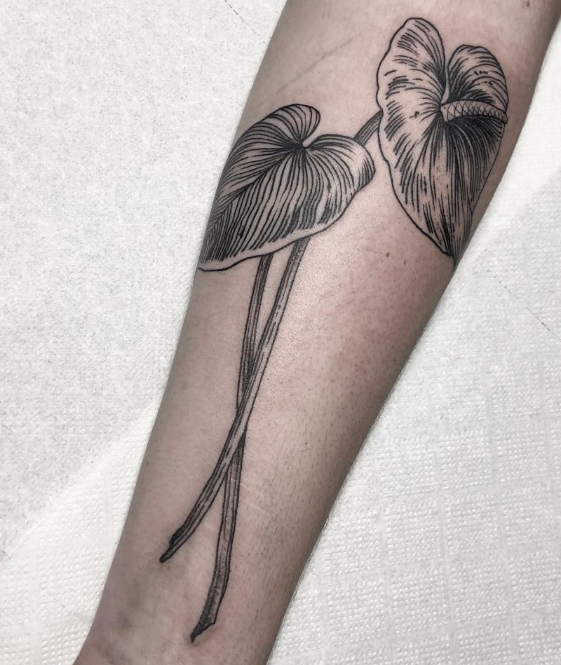 30 Pretty Anthurium Tattoos You Must Love