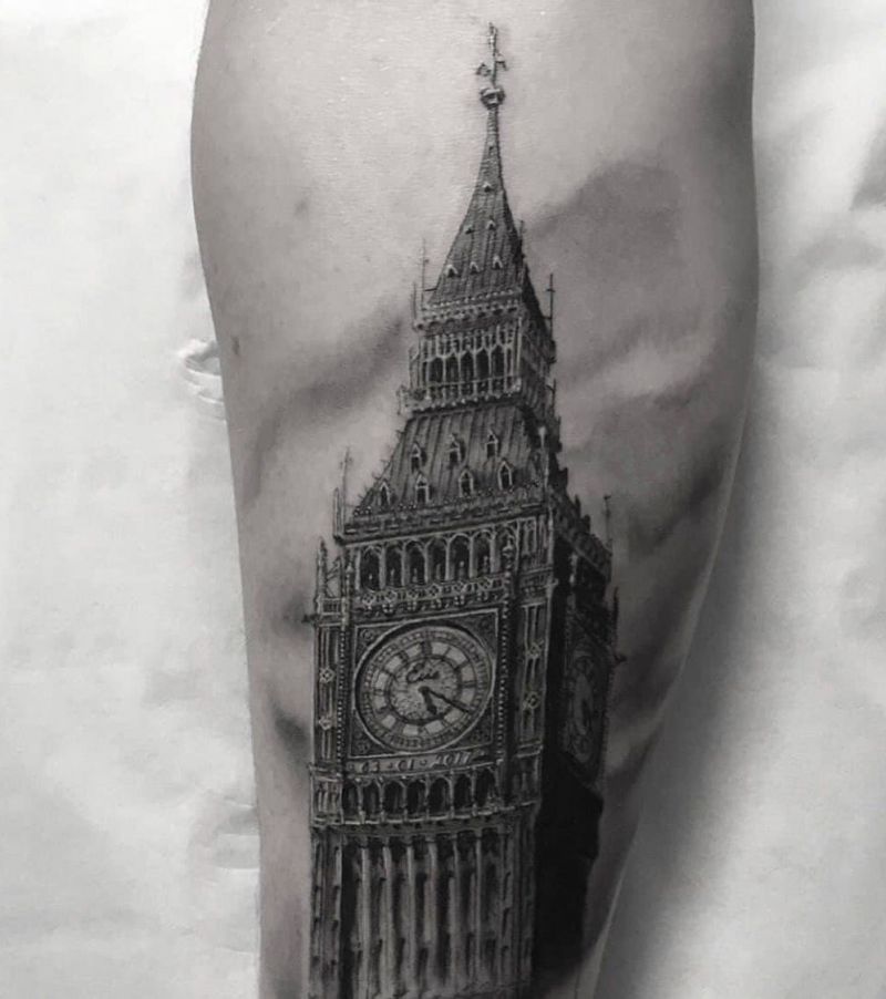 30 Unique Big Ben Tattoos Give You Inspiration