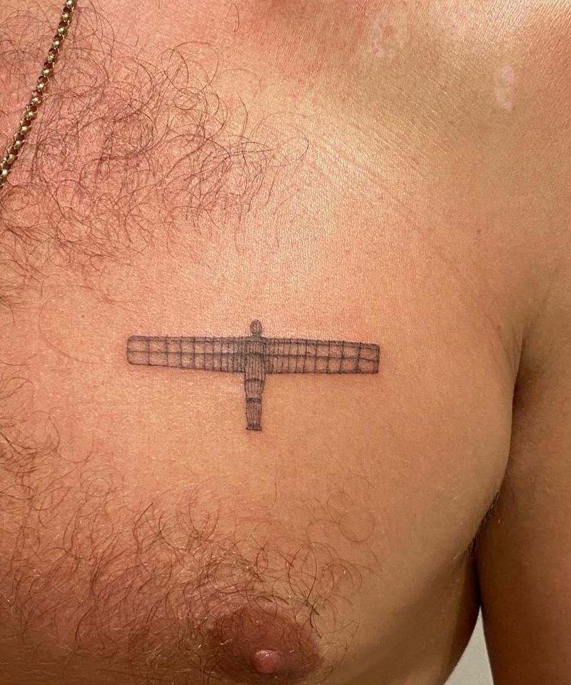 6 Great Angel of the North Tattoos For Your Inspiration