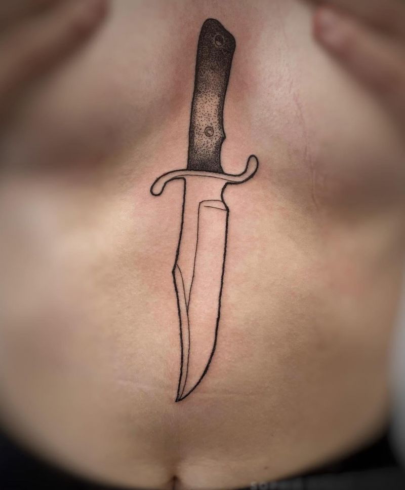30 Unique Bowie Knife Tattoos For Your Inspiration