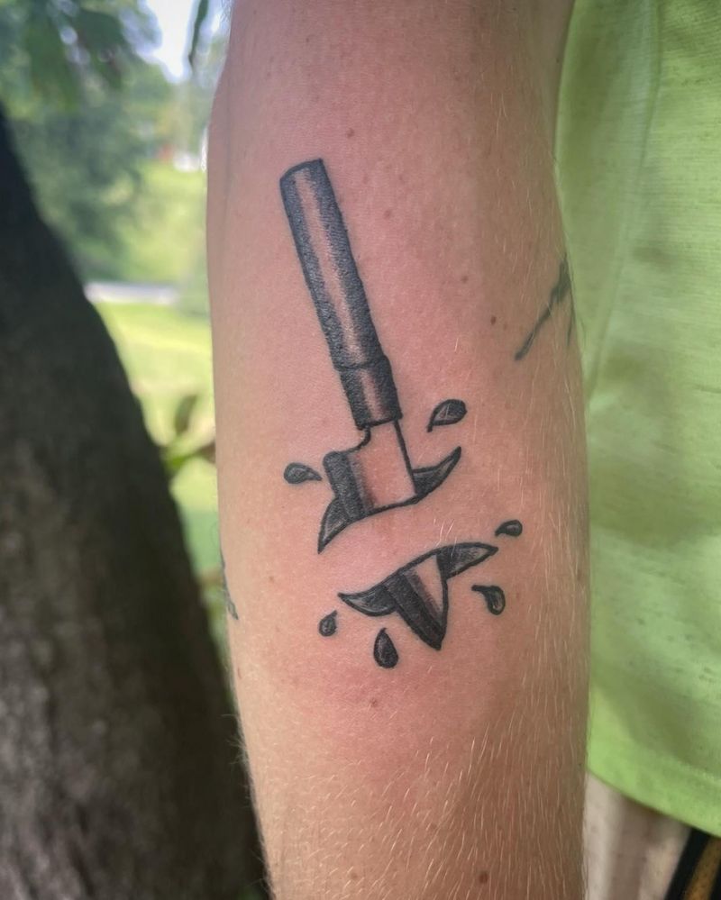 30 Unique Chef Knife Tattoos You Must Love