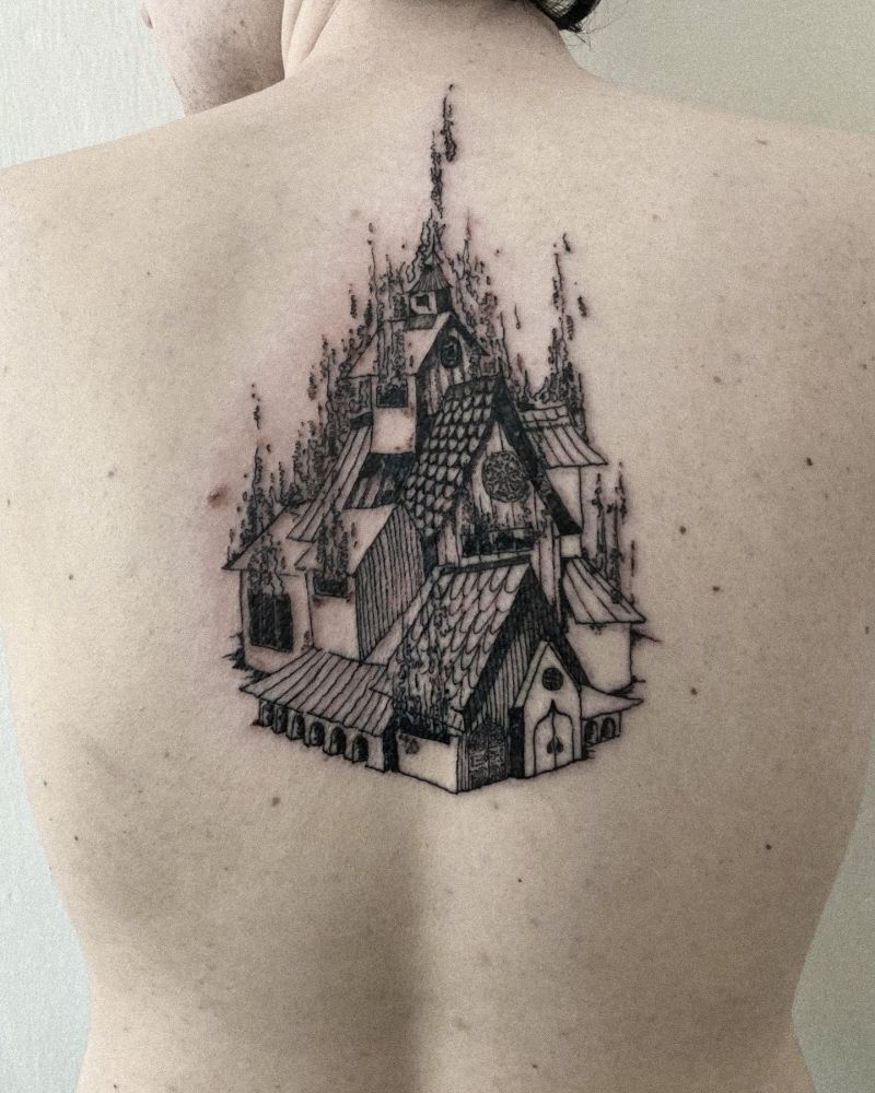 30 Unique Church Tattoos You Can Copy