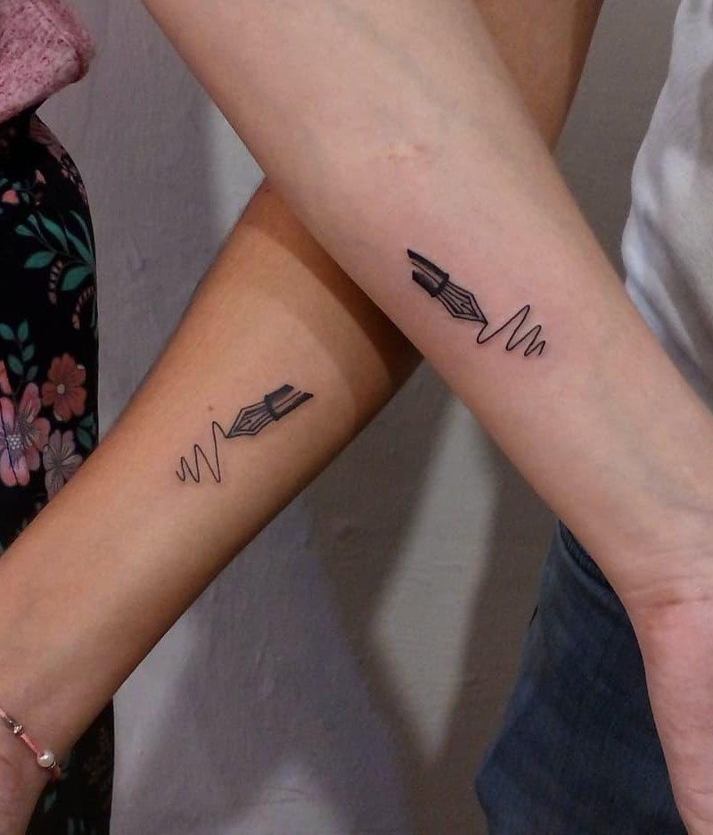 30 Pretty Fountain Pen Tattoos You Must Love